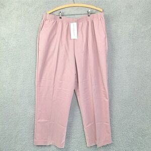 Alfred Dunner Pants Womens 22W Rose Pink Roseland Lodge Proportioned Short NWT